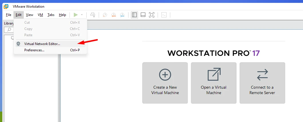 vmware workstation virtual network editor